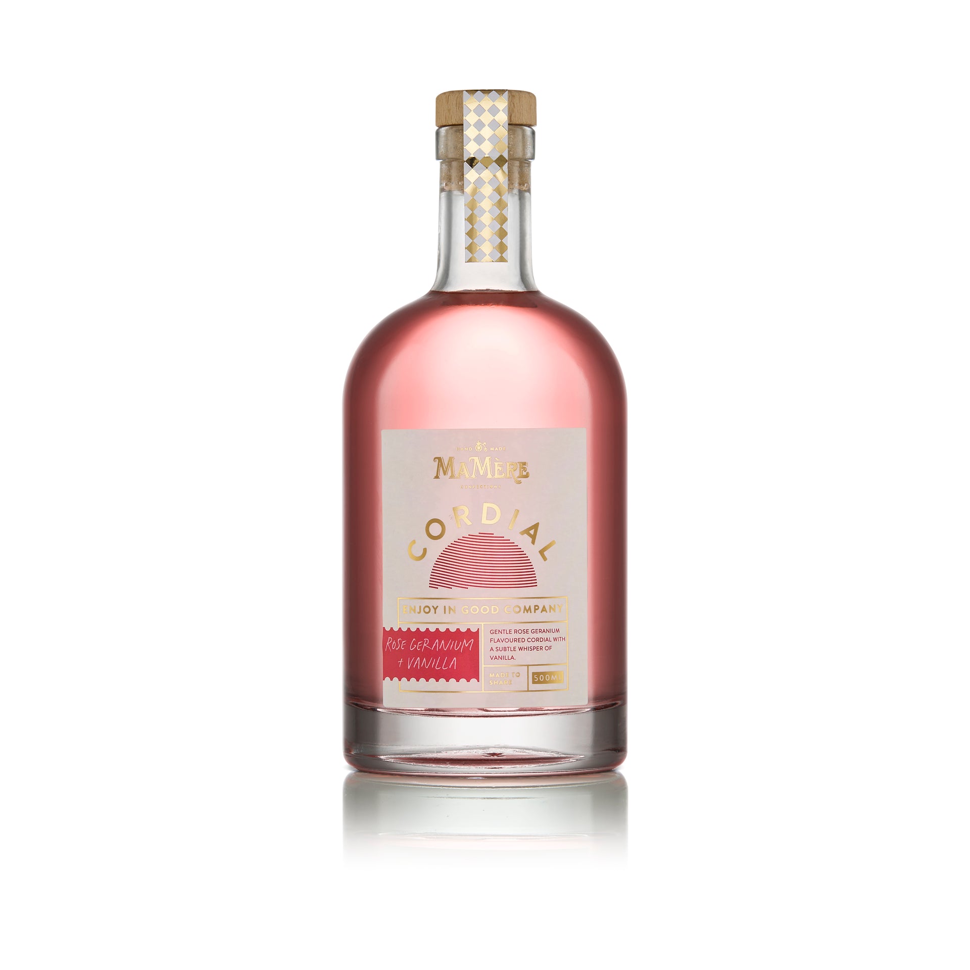 Rose Geranium & Vanilla Cordial